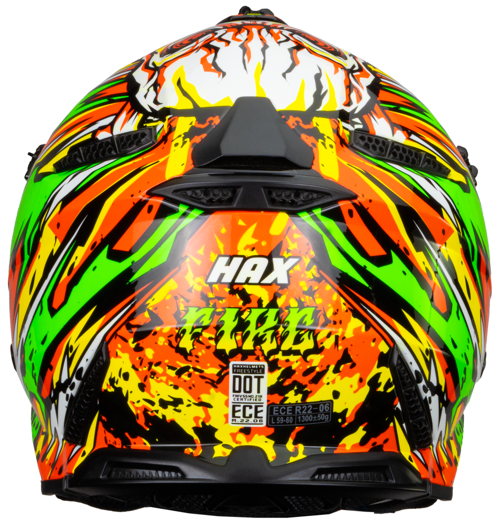 CASCO HAX OFFROAD FREESTYLE VERDE y NEGRO