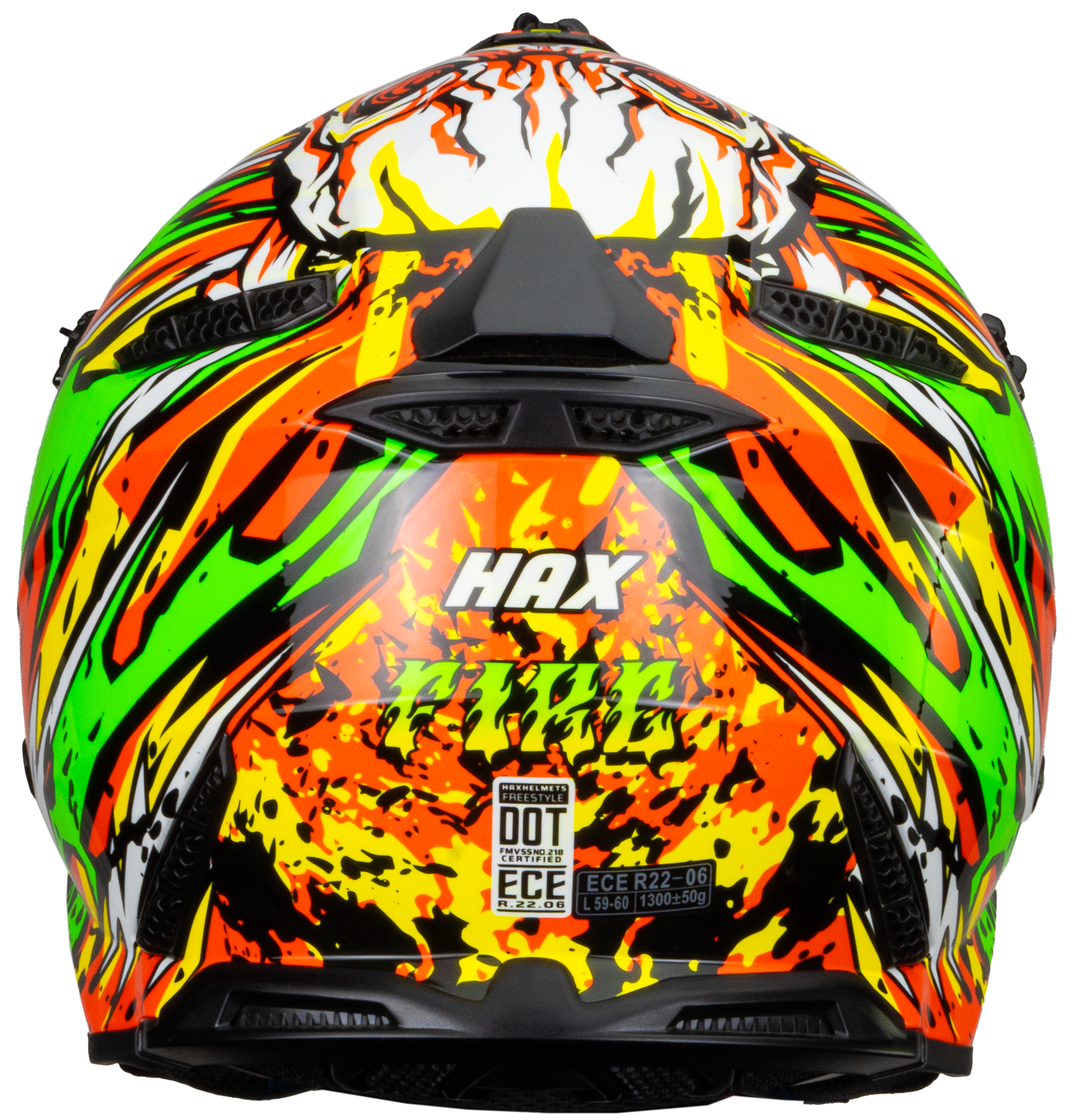 CASCO HAX OFFROAD FREESTYLE VERDE y NEGRO