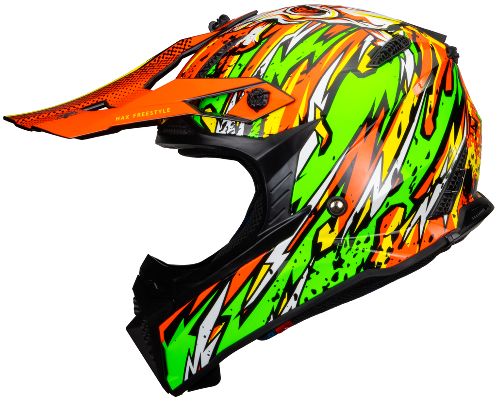 CASCO HAX OFFROAD FREESTYLE VERDE y NEGRO
