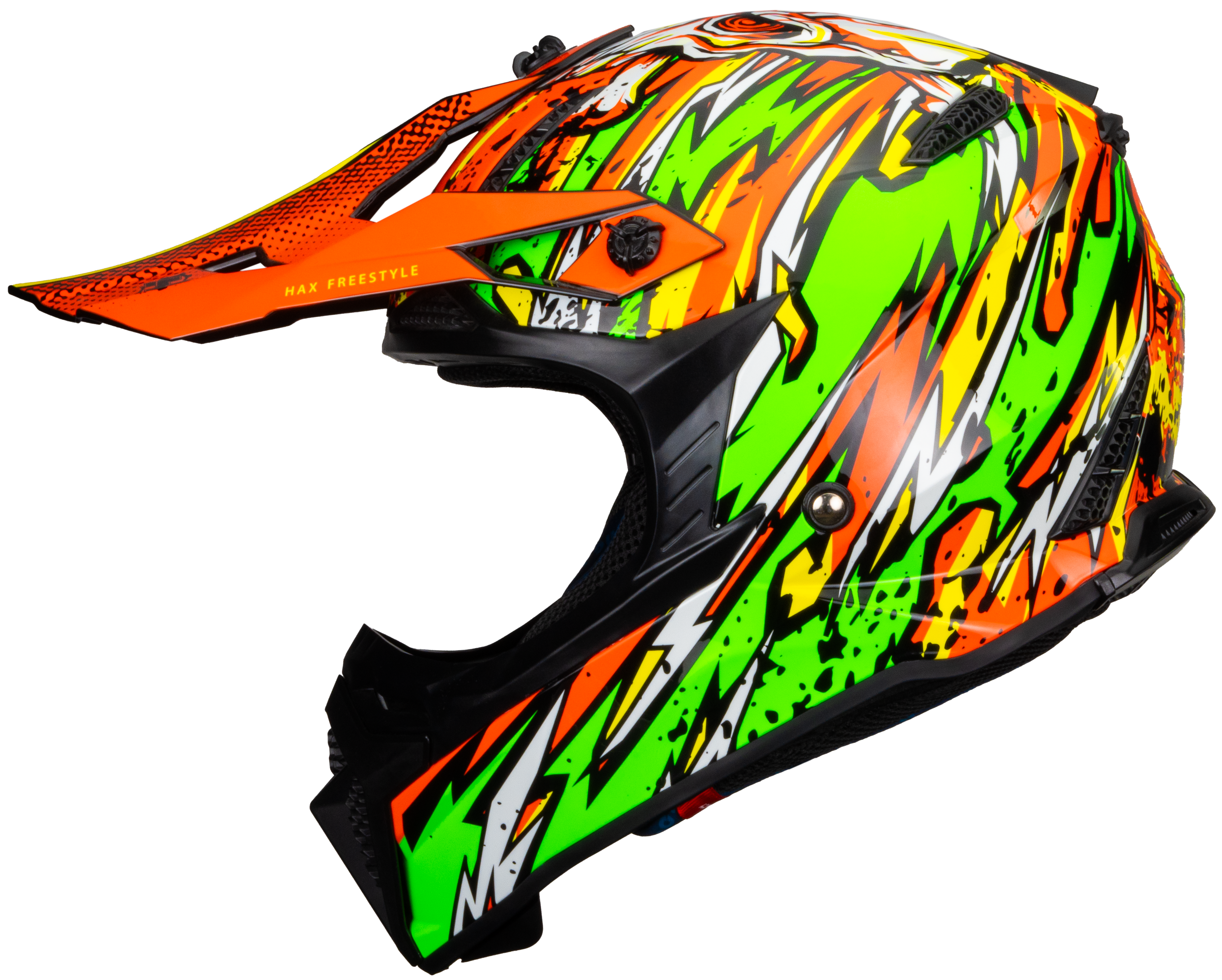 CASCO HAX OFFROAD FREESTYLE VERDE y NEGRO