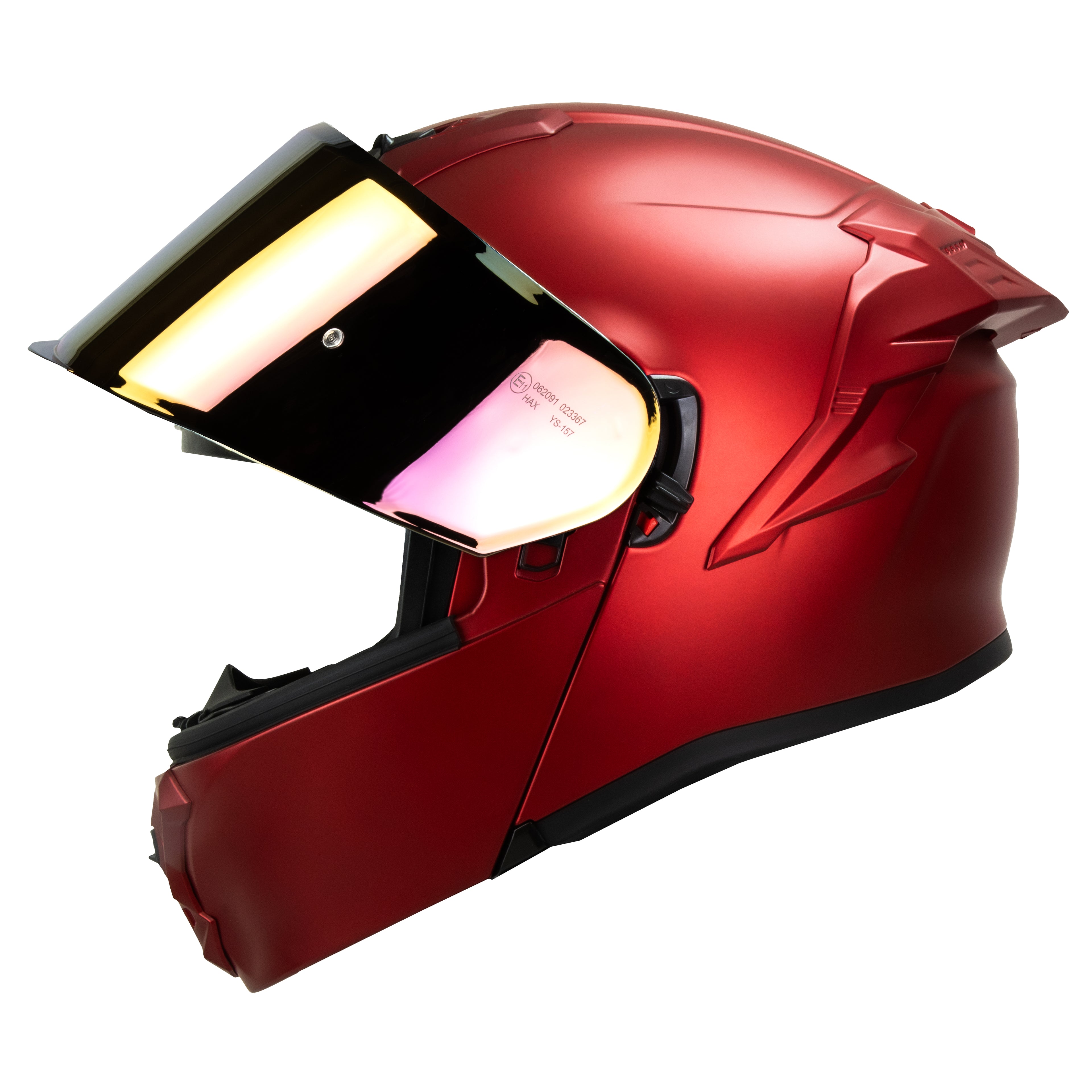 CASCO HAX OBSIDIAN ABATIBLE ROJO CHERRY MATE