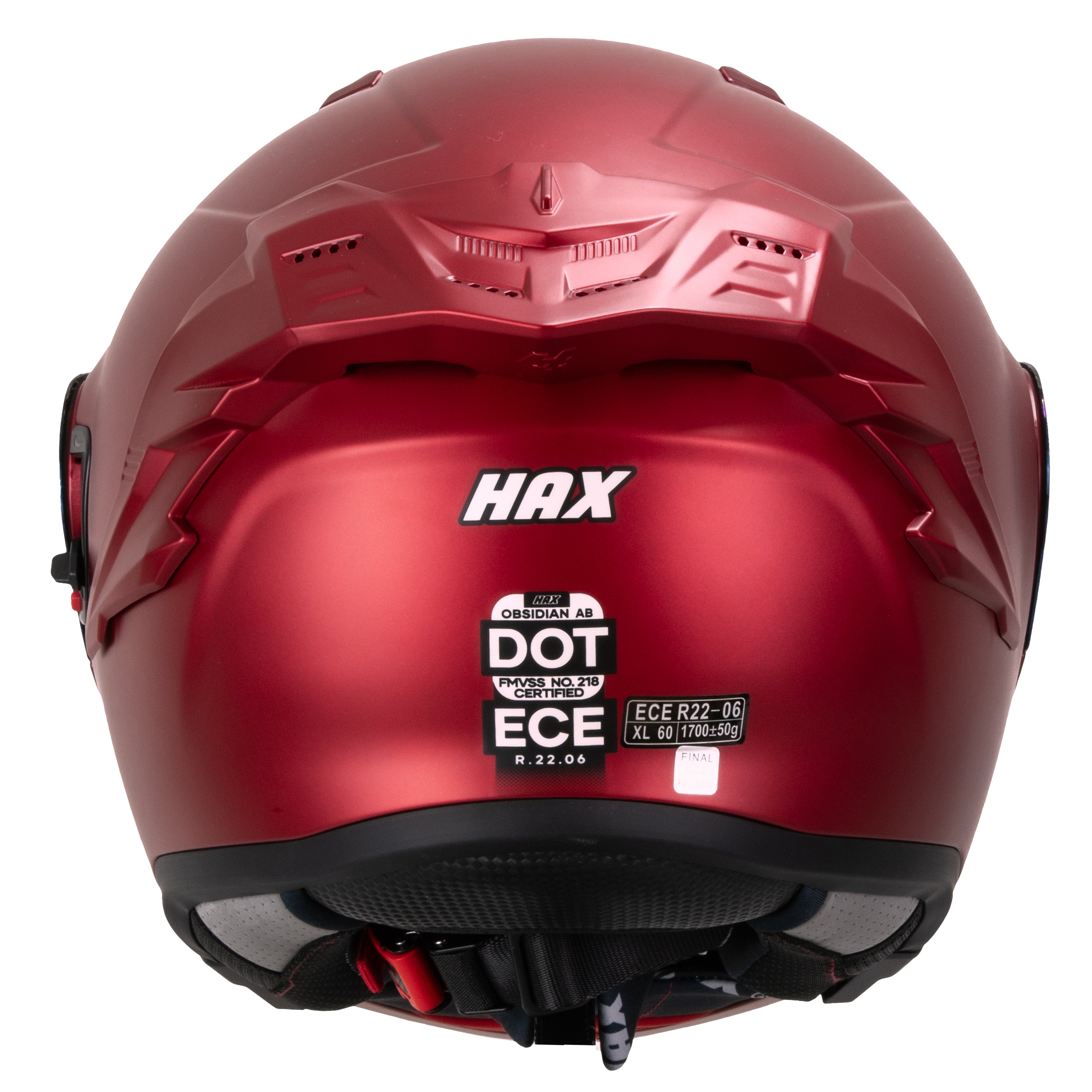 CASCO HAX OBSIDIAN ABATIBLE ROJO CHERRY MATE