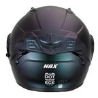 CASCO HAX OBSIDIAN ABATIBLE AURORA VERDE MATE