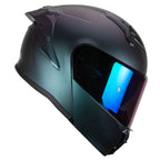 CASCO HAX OBSIDIAN ABATIBLE AURORA VERDE MATE